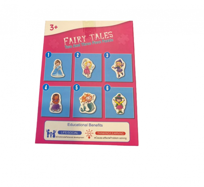 Pachet 6 puzzle Fairy Tales-Vison cu doua sau trei piese mari 18x13 cm [2]