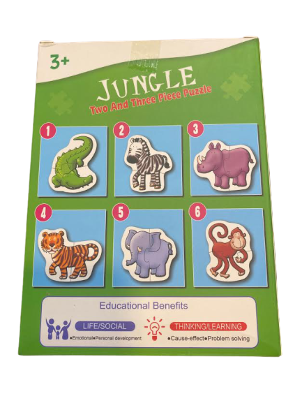 Pachet 6 puzzle Jungle- Vision cu doua sau trei piese mari 18x13 cm [2]