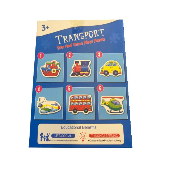 Pachet 6 puzzle Transport- Vision cu doua sau trei piese mari 18x13 cm [2]