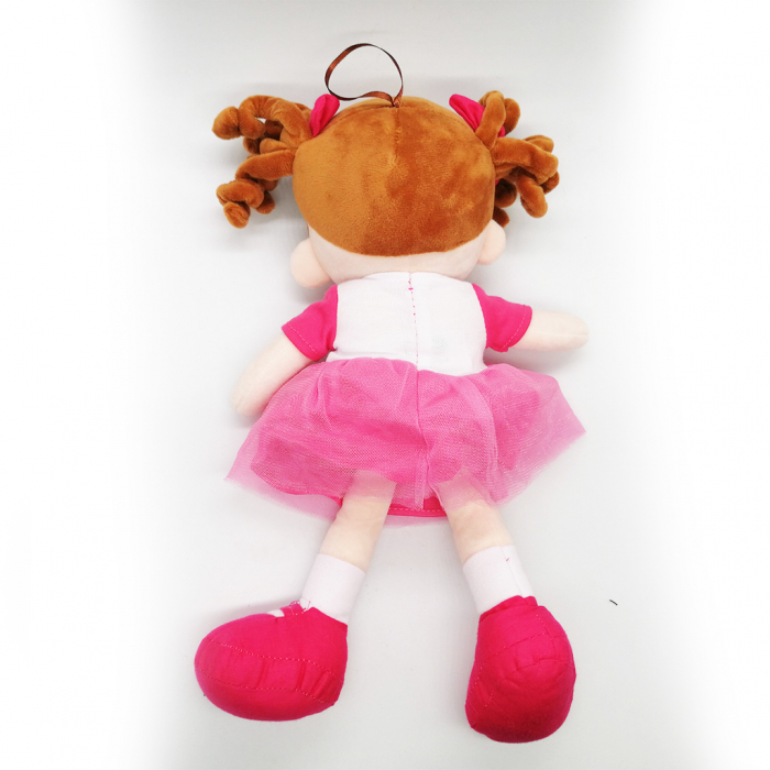Papusa de plus ADA, 40cm, in rochita Roz cu Unicorn, care spune in Limba Romana Rugaciunea [2]