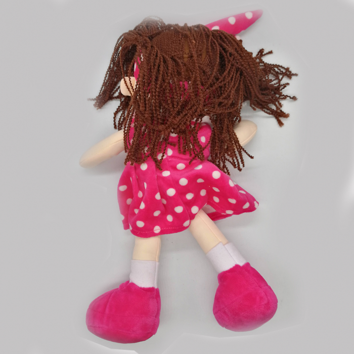 Papusa de plus ADA, 40cm, in rochita Siclam cu Floarea Soarelui si bentita pe cap, care canta in Limba Romana melodia "Iepuras Coconas" [2]