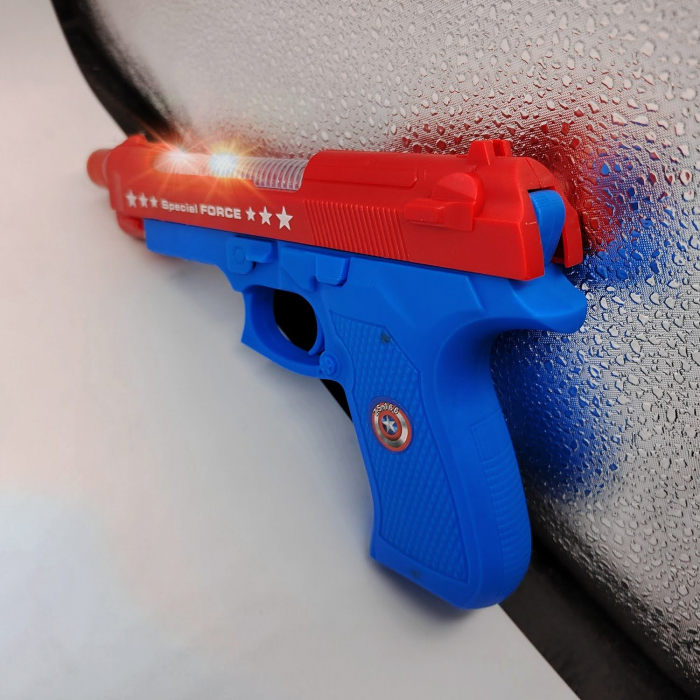 Pistol cu baterii, lumini si sunete, Avengers, 20cm, VisionXXI [2]