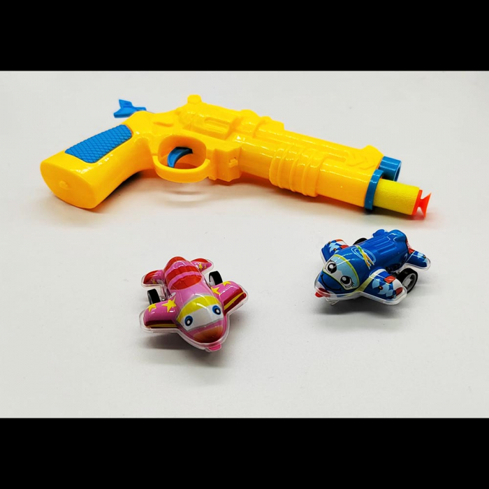 Pistol cu compresie, Winner Game, 10m distanta, 3 Gloante de burete tip Nerf, 16cm, Vision XXI [2]