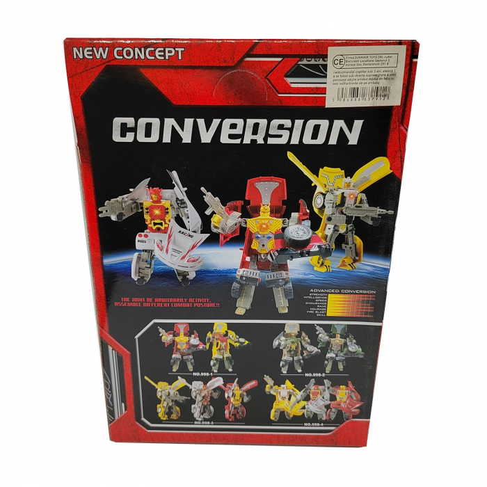 Robot Transformabil in Masina, 18cm, scara1:32, Alb, VisionXXI [2]
