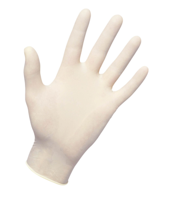Set 100 bucati manusi latex Vision, medicale, pudrate, crem, marimea L [2]