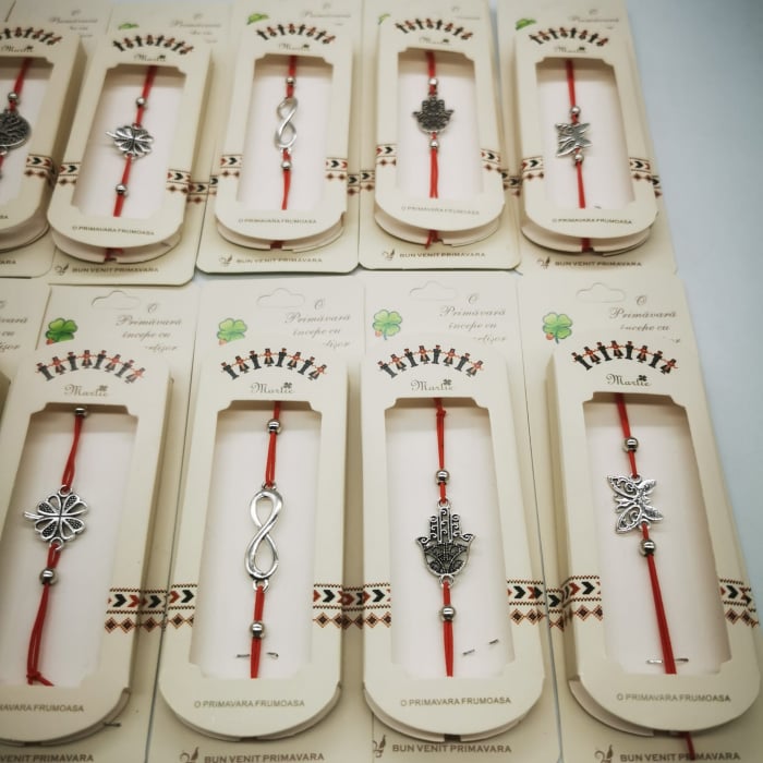 Set 12 Bratari de Martisor tip Kabalah, Reglabile, Modele diverse, Ambalate individual in cutie Traditionala, Colectia VisionXXI [5]
