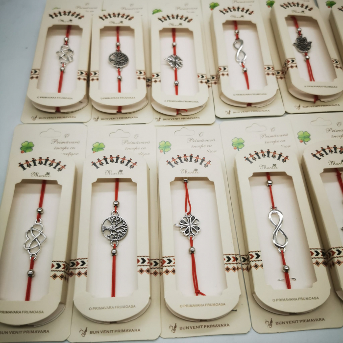 Set 12 Bratari de Martisor tip Kabalah, Reglabile, Modele diverse, Ambalate individual in cutie Traditionala, Colectia VisionXXI [4]