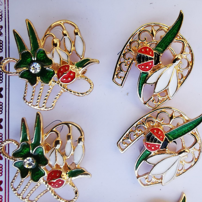 Set 12 brose pentru martisor "Simboluri de Primavara 215" Colectia VisionXXI [2]