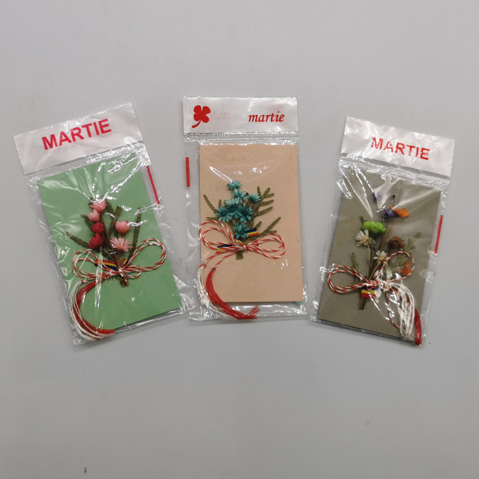 Set 3 Martisoare Traditionale, din Flori Naturale uscate, ambalate individual, VisionXXI [5]