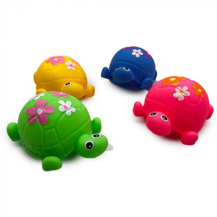 Set 4 jucarii, Squeeze Turtle, multicolor, 8 cm, Vision XXI [2]