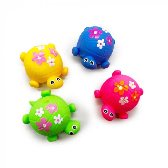 Set 4 jucarii, Squeeze Turtle, multicolor, 8 cm, Vision XXI [4]