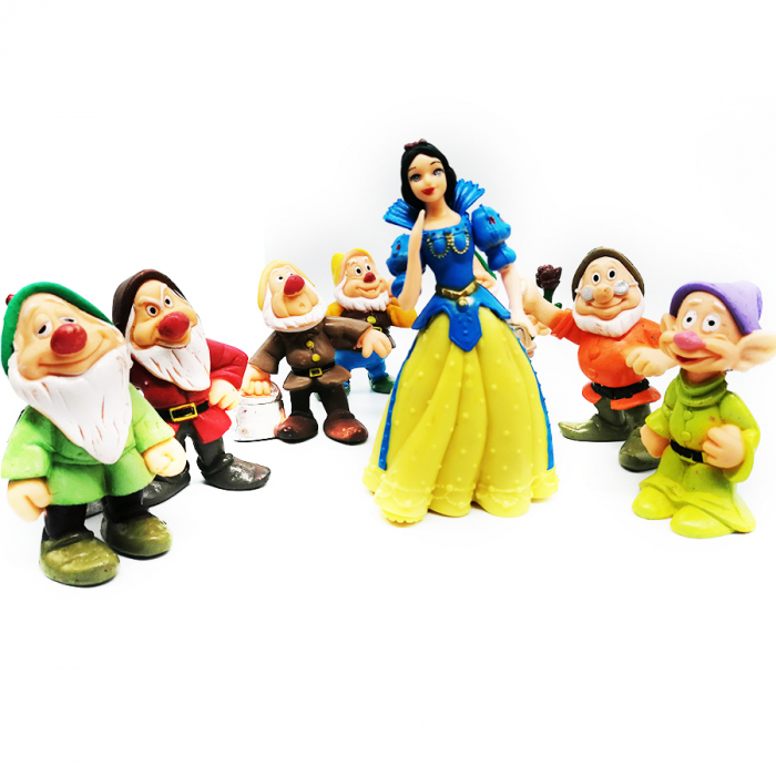 Set 8 figurine Vision, Alba ca Zapada si cei 7 pitici, 12 cm [1]