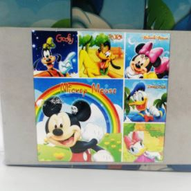 Set 9 cuburi-puzzle, 6 fete, 6 povesti, Mickey Mouse, 10x10cm, Vision [2]