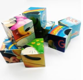 Set 9 cuburi-puzzle, 6 fete, 6 povesti, Mickey Mouse, 10x10cm, Vision [3]