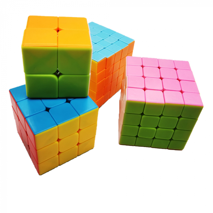 Set de 4 cuburi tip Rubik, Series Speed Cube, 2x2x2,3x3x3,4x4x4,5x5x5 VisionXXI [4]