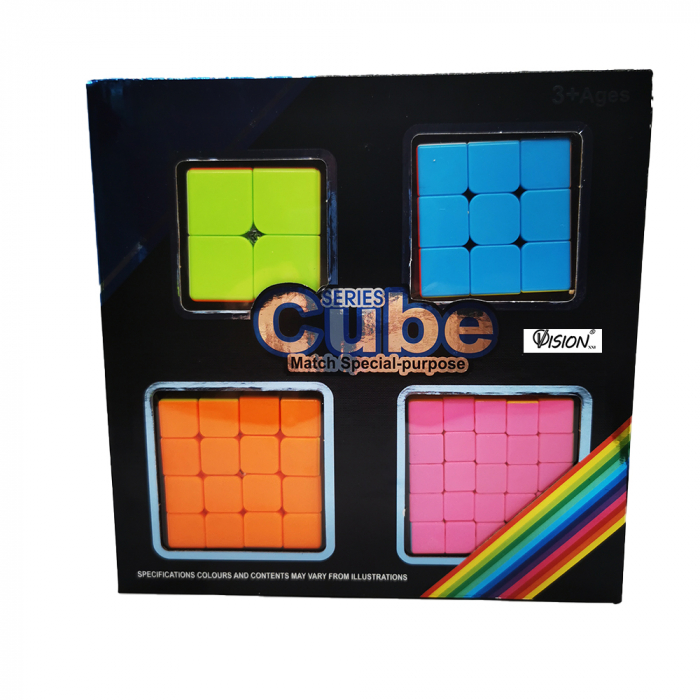 Set de 4 cuburi tip Rubik, Series Speed Cube, 2x2x2,3x3x3,4x4x4,5x5x5 VisionXXI [3]