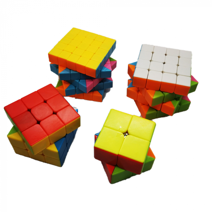 Set de 4 cuburi tip Rubik, Series Speed Cube, 2x2x2,3x3x3,4x4x4,5x5x5 VisionXXI [5]