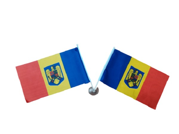 Set doua stegulete Romania cu stema, cu ventuza Vision [1]
