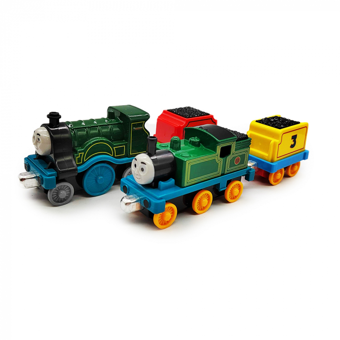 Set 2 trenulete, Die Cast Thomas & Friends, cu 2 vagoane de marfa, multicolor, Vision XXI [3]