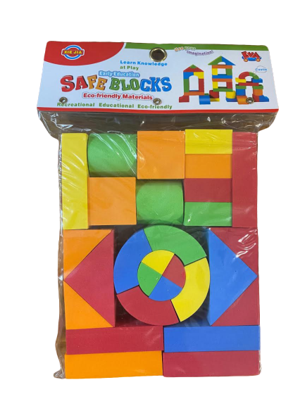 Set Vision de construit,  contine 27 de cuburi buretati multicolori [2]