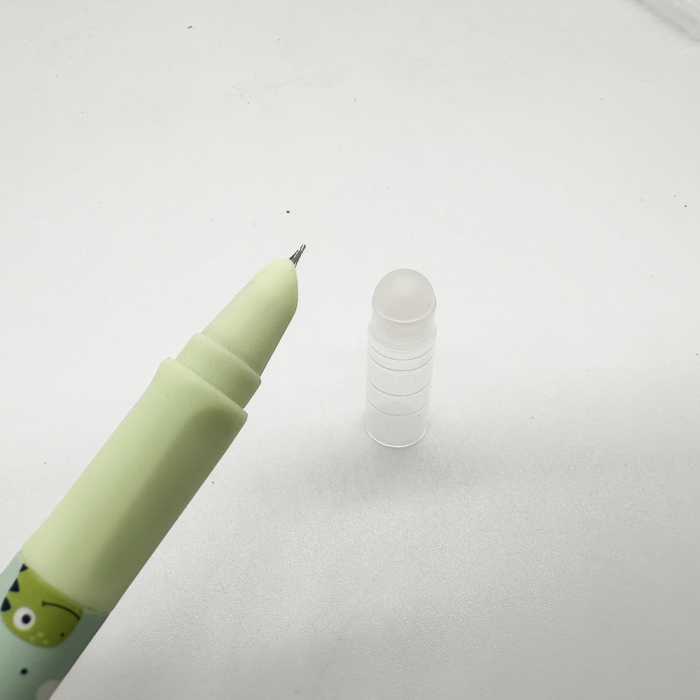 Stilou de plastic cu mecanism si penita ascunsa, 5039M, cu radiera si cerneala termosensibila, Nature, cartus de 5cm, Grip ergonomic, verde, Vision XXI [2]