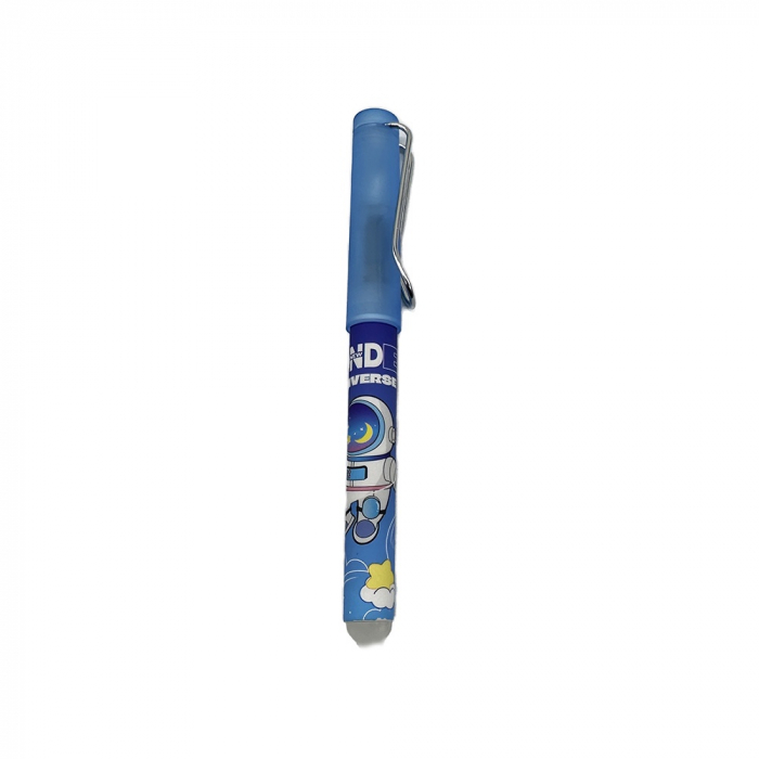 Stilou Plastic cu Penita ascunsa 0209M Astronaut, cu Radiera si Cerneala Termosensibila, cartus de 5cm, Grip ergonomic, Albastru, Vision XXI [2]