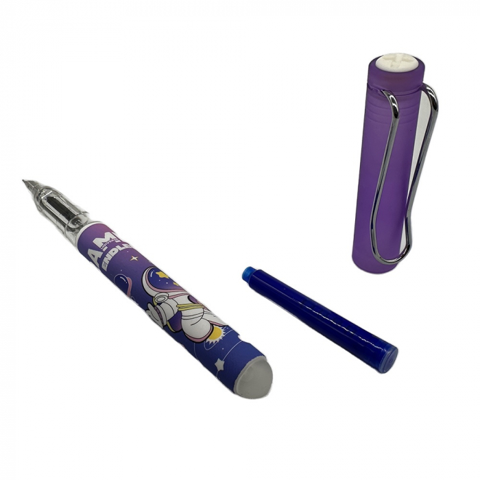 Stilou Plastic cu Penita ascunsa 0209M Astronaut, cu Radiera si Cerneala Termosensibila, cartus de 5cm, Grip ergonomic, Mov, Vision XXI [4]