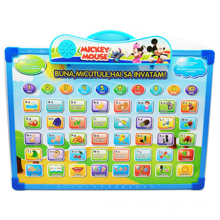 Tableta interactiva pentru copii, limba romana, Invata si Distreaza-te, 39 x 29 cm, bleumarin, Vision® [2]