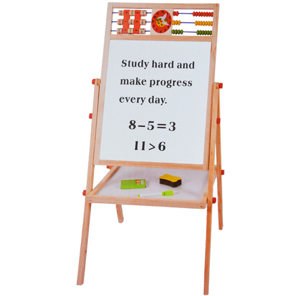 Tablita lemn Vision, alb-negru, 66 cm cu suport si accesorii [2]