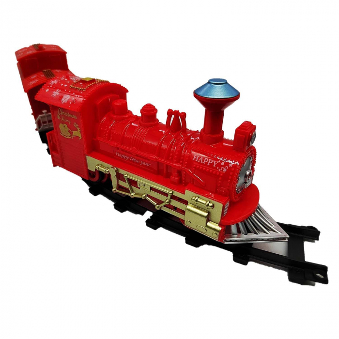 Tren cu sine de Craciun, 8 piese, Locomotiva cu un vagon, VisionXXI [6]
