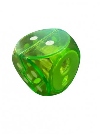 Ascutitoare Vision verde dulba cu rezervor sub forma de zar- 4 cm [1]