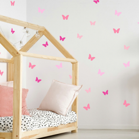 Home & Garden - Autocolante pentru copii - Fluturi roz