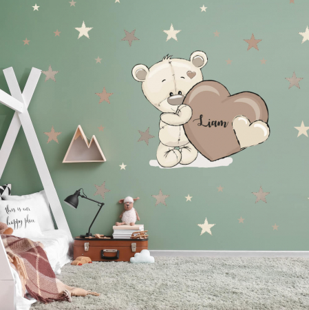 Home & Garden - Autocolante pentru copii -Ursuleț și stele