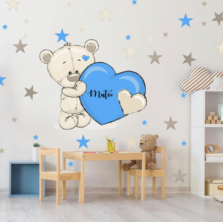 Home & Garden - Autocolante pentru perete - Ursuleți albaștri