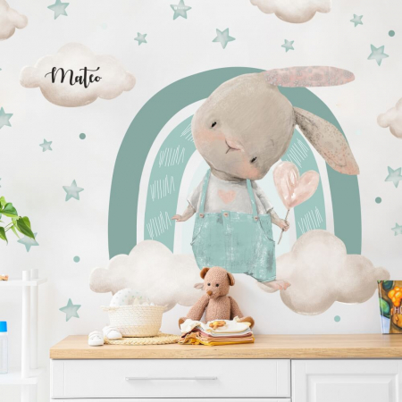 Wallpaper - Autocolante textile de calitate pentru camerele copiilor - Iepurași