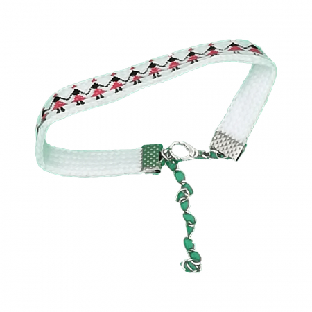 Bratara martisor "Hora romaneasca", material textil, 18cm [1]