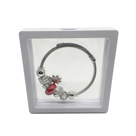 Bratara tip Pandora expusa in Cutie cu folie Transparenta, 9x9cm, Vision XXI [4]