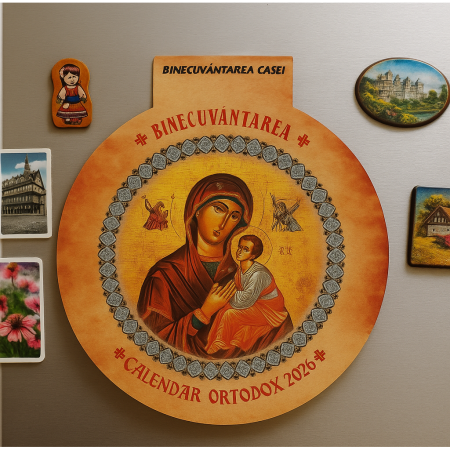 Calendar Crestin Ortodox, 2026, cu Magnet, 140x160mm Vision XXI [4]