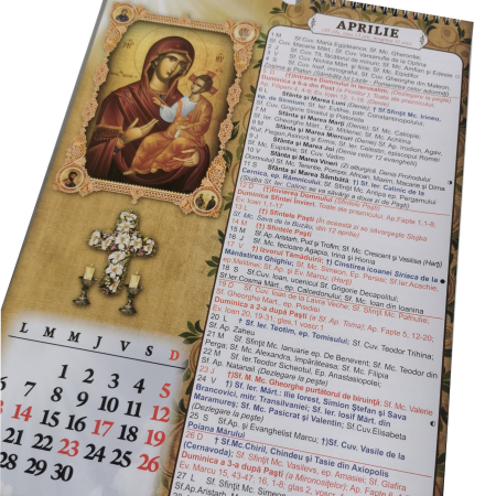 Calendar de Perete Crestin Ortodox 2026, format A3, Vision XXI [2]
