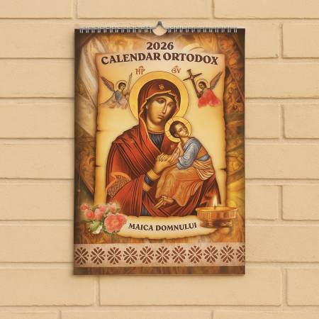 Agende si calendare - Calendar de Perete Crestin Ortodox 2026, format A4, Vision XXI