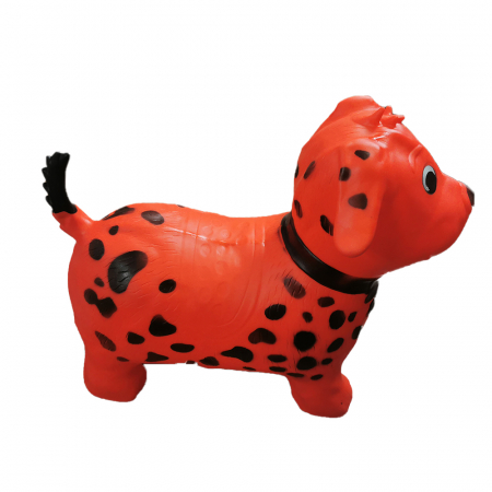 Jucarii si jocuri pentru copii - Catel Gonflabil pentru Sarit, rosu, 55 cm, VisionXXI