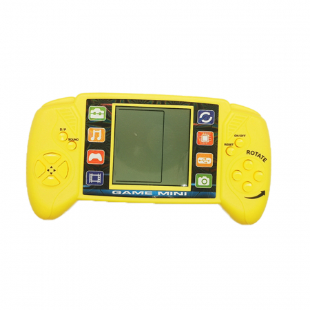 Jocuri de memorie si inteligenta - Consola Tetris Orizontala 9999 in 1, Brick Game, galben mat, model 2023, VisionXXI
