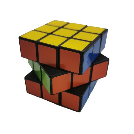 Jocuri de memorie si inteligenta - Cub tip Rubick 3x3x3, economic, cu autocolant, 5cm, VisionXXI