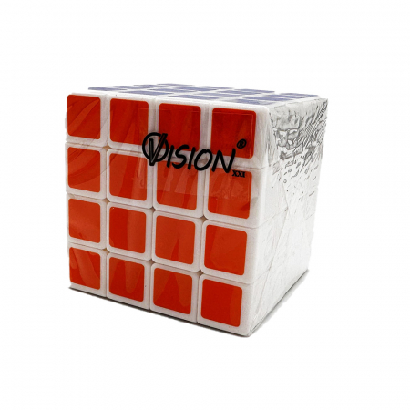 Jocuri de memorie si inteligenta - Cub tip Rubick 4x4x4, cu margini albe, 6cm, Vision XXI