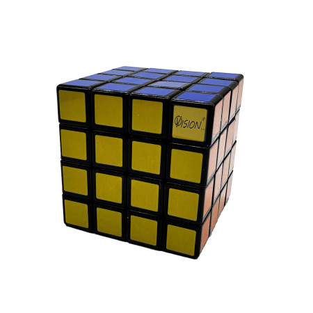 Jocuri de memorie si inteligenta - Cub tip Rubick 4x4x4, cu margini negre, 6.5cm, Vision XXI