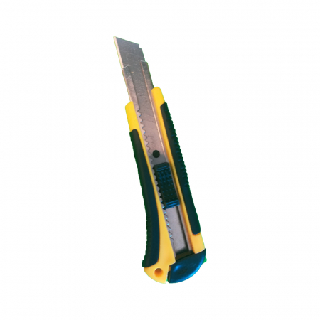 Foarfece si cuttere - Cutter profesional Vision, 18 cm cu rama metalica, negru cu galben