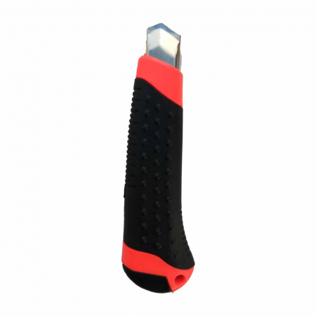 Foarfece si cuttere - Cutter profesional Vision, 18 cm cu rama metalica, negru cu rosu