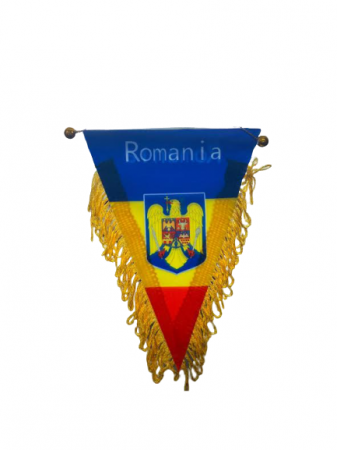 Fanion Romania Vision, tricolor, cu stema [0]