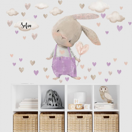 Home & Garden - Folie textilă INSPIOTEX - Iepuri pe perete