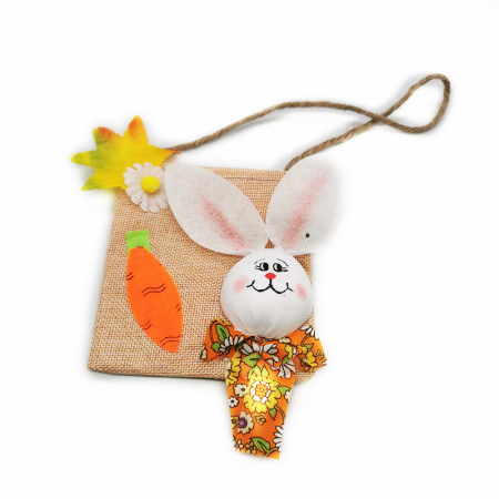 Gentuta pentru copii cu decoratiuni de Paste, material textil, pentru oua vopsite, 13cm, VisionXXI [1]